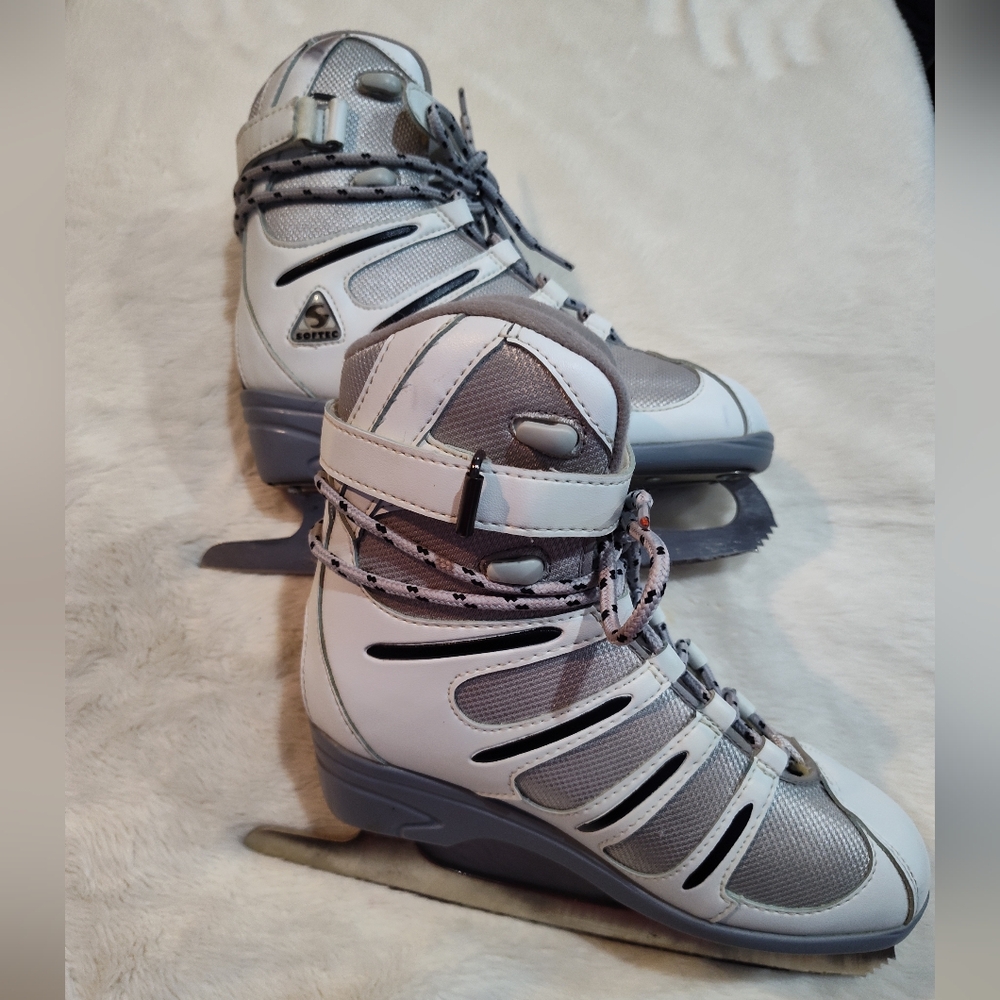 Softec White and Gray Ice Skates